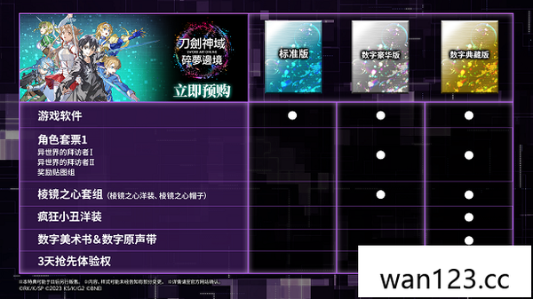 刀剑神域 碎梦边境|港版中文|本体+1.2.1升补+9DLC|P| NS switch游戏 百度网盘下载